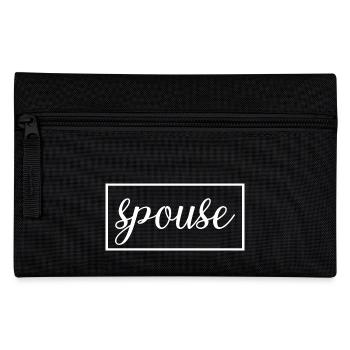 Spouse Matching Couple Men & Women Wedding Day - Pencil Case - black - Front