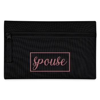 Spouse Matching Couple Men & Women Wedding Day - Pencil Case - black - Front