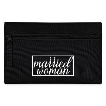 Married Woman For Bridal Shower Wedding Honeymoon - Pencil Case - black - Front