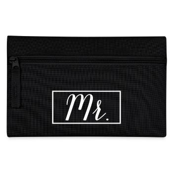 Mr. Matching Couple Engagement Wedding Honeymoon - Pencil Case - black - Front