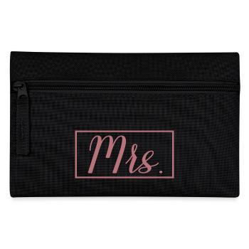 Mrs. Matching Couple Engagement Wedding Honeymoon - Pencil Case - black - Front