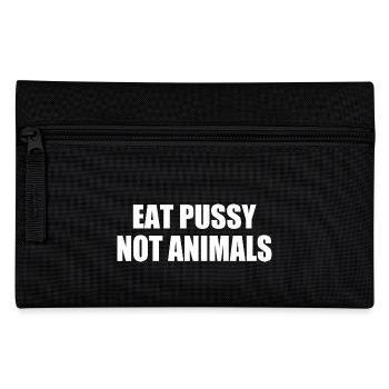 Eat pussy not animals - Federtasche - Schwarz - Vorne