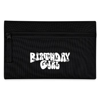 Birthday Girl Groovy Retro Vintage Fleurs - Trousse - noir - Devant
