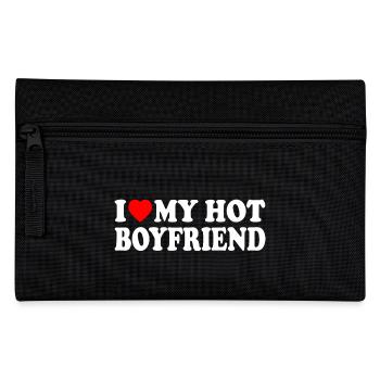 i love my hot boyfriend - Pencil Case - black - Front