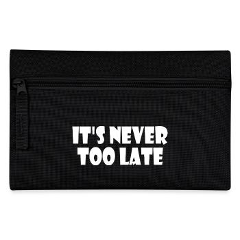 It's never too late - Federtasche - Schwarz - Vorne