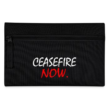 Ceasefire now - Pencil Case - black - Front