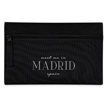 Madrid, Spanien Stil Desing T-Shirt - Federtasche - Schwarz - Vorne