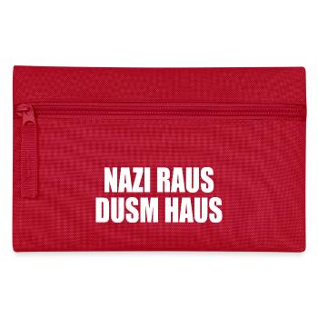 Nazis raus dusm haus - Federtasche - Rot - Vorne