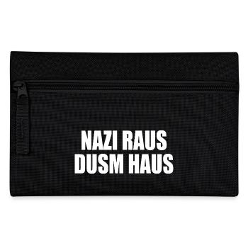 Nazis raus dusm haus - Federtasche - Schwarz - Vorne
