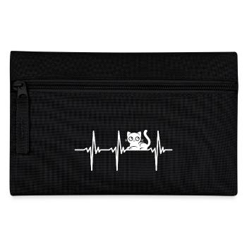 Heartbeat for cute kitten - Pencil Case - black - Front