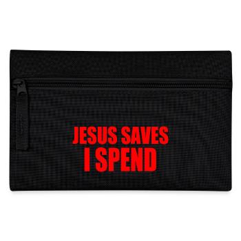 jesus saves i spend - Trousse - noir - Devant