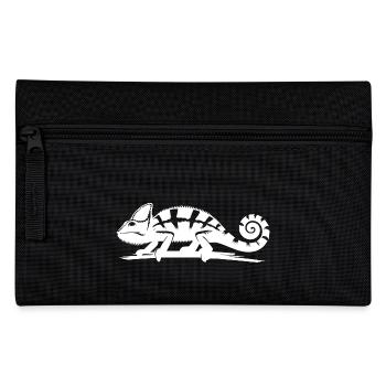 Walking chameleon in nature - Pencil Case - black - Front