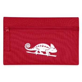Chameleon Drawing in Ink Style - Pencil Case - red - Front