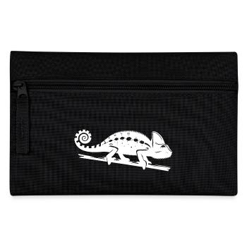 Chameleon Drawing in Ink Style - Pencil Case - black - Front