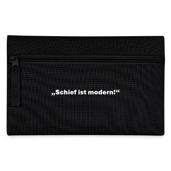 Schief ist modern - Federtasche - Schwarz - Vorne
