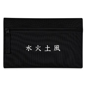 Elements Shirt: Water, Fire, Earth, Wind - Pencil Case - black - Front