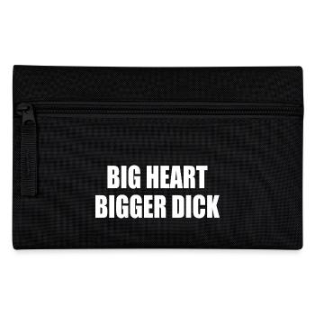big heart bigger dick - Federtasche - Schwarz - Vorne
