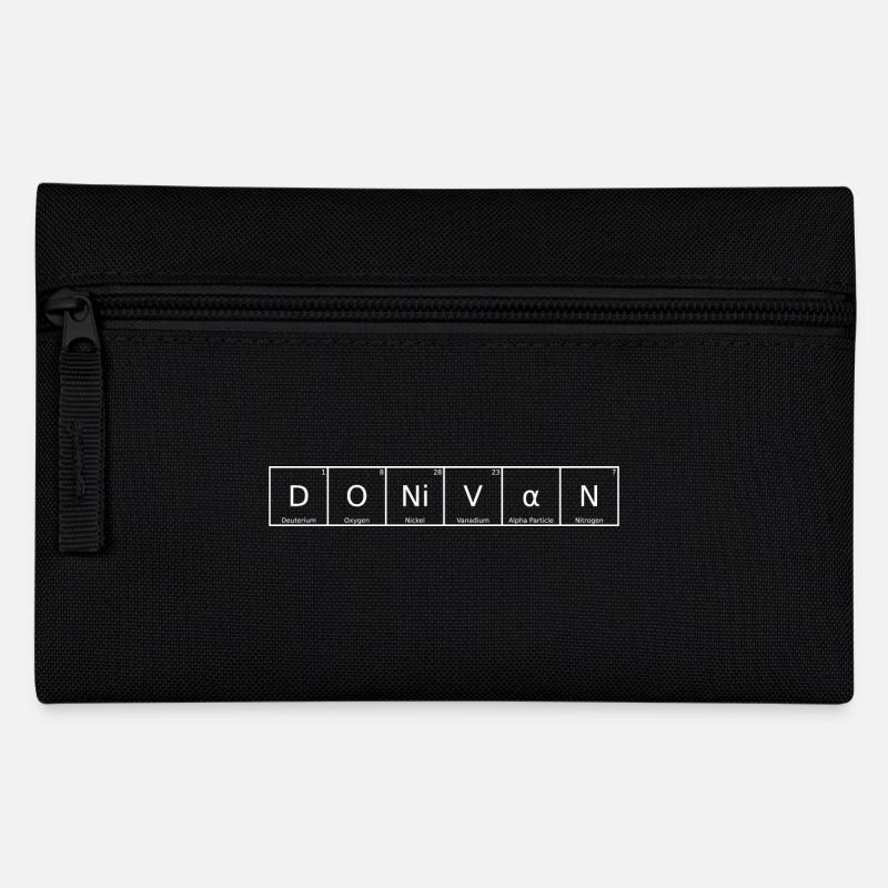 Donivan Name First Name Chemistry Periodic Table Element - Pencil Case - black