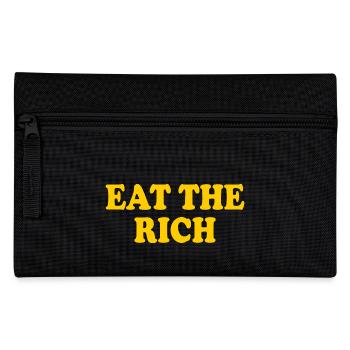 Eat the rich - Federtasche - Schwarz - Vorne