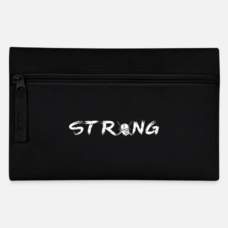 Strong Skull - Pencil Case - black