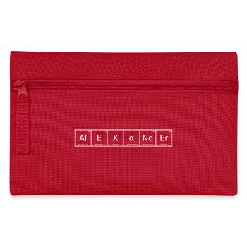 Alexander Name First Name Chemistry Periodic Table - Pencil Case - red - Front