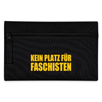 kein platz für faschisten - Federtasche - Schwarz - Vorne