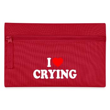 i love crying - Federtasche - Rot - Vorne