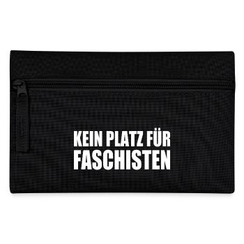 kein platz für faschisten - Federtasche - Schwarz - Vorne