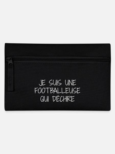 Ich bin ein rockiger Fußballer - Federtasche - Schwarz