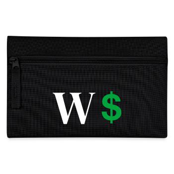 Letter w dollar - Pencil Case - black - Front