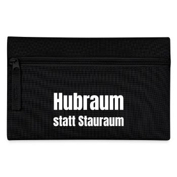 Hubraum statt Stauraum - Federtasche - Schwarz - Vorne