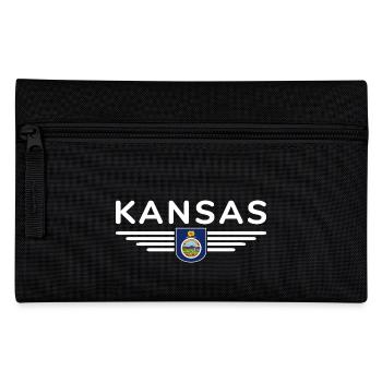 Kansas Fan T-Shirt – Dein Bundesstaat! - Federtasche - Schwarz - Vorne