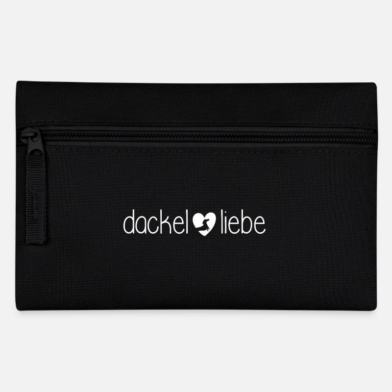 dackelliebe dachhundlove teckel sausage dog - Federtasche - Schwarz