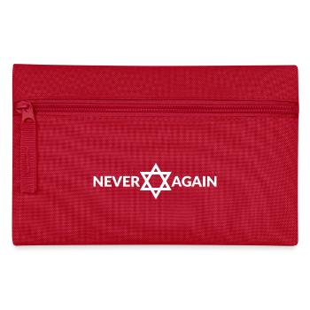 NEVER AGAIN - Federtasche - Rot - Vorne