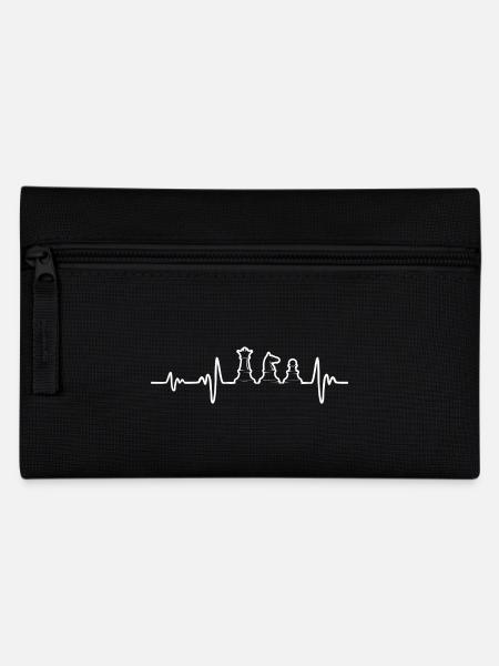 Schach Heartbeat - Federtasche - Schwarz