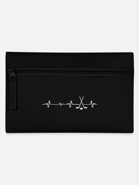 Eishockey heartbeat - Federtasche - Schwarz