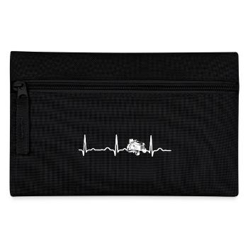 ECG HEARTBEAT RACING MOWERTRACKER white - Pencil Case - black - Front