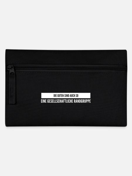 Lustiger Spruch - Federtasche - Schwarz