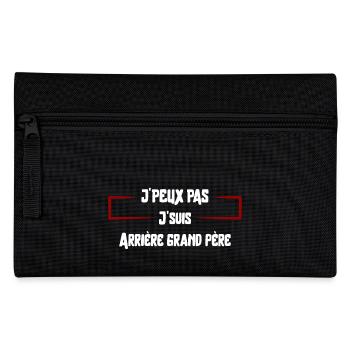 j'peux pas Arrière grand père cadeau - Trousse - noir - Devant