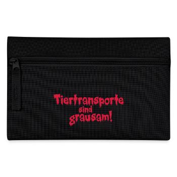Live animals are cruel! - Pencil Case - black - Front