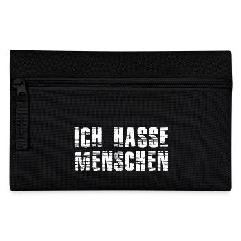 Ich hasse Menschen - Federtasche - Schwarz - Vorne