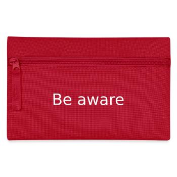 Be Aware. Be conscious - Pencil Case - red - Front