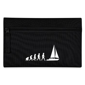 Evolution sailing sailboat sailing ship - Pencil Case - black - Front