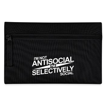 Anti nerd nerd geek cadeau amis relation - Trousse - noir - Devant