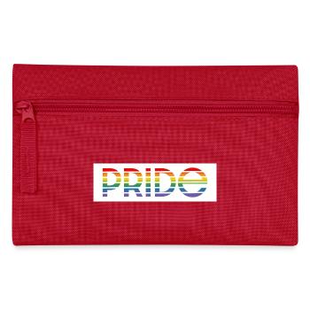 Pride rainbow white background - Federtasche - Rot - Vorne
