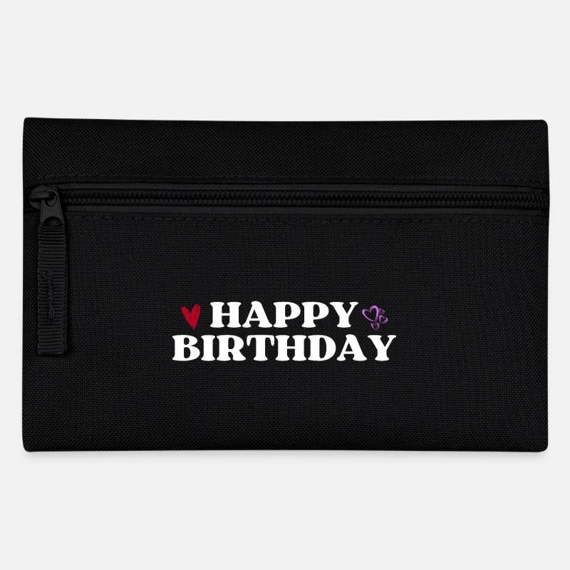Happy Birthday - Federtasche - Schwarz