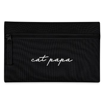 Cat Papa - Mignon Amoureux des Chats Papa Propriétaire de Chat Cadeau - Trousse - noir - Devant