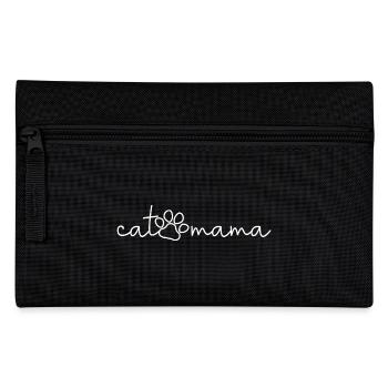 Cat Mama - Cute Paw Cat Lover Mom Cat Owner - Pencil Case - black - Front
