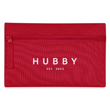Hubby Est. 2023 Fiançailles pour le mariage du marié - Trousse - rouge - Devant