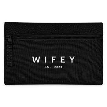 2023 Verlobung Brautdusche Hochzeit - Federtasche - Schwarz - Vorne